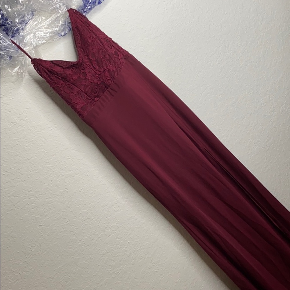 Long red dress